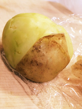 レンジで簡単!つるんとジャガイモ皮むき